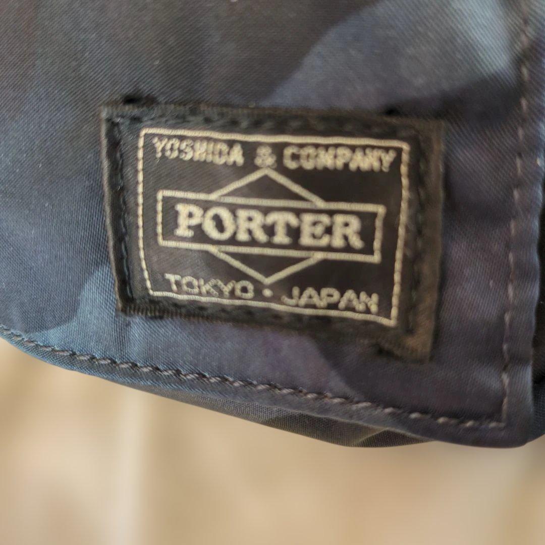 [未使用に近い]ポータータンカー30周年記念限定青迷彩２層ショルダーバック