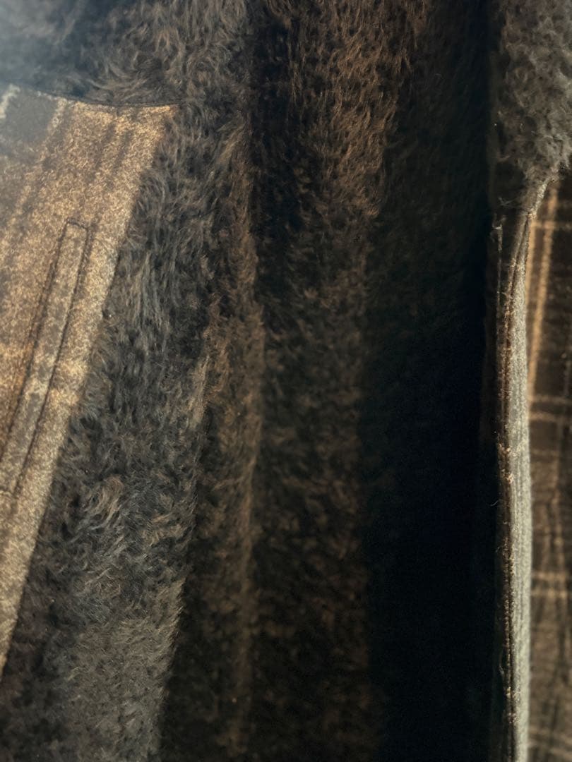 (YOSHIMI専用) サンローラン ブラックロングコート 内側：アルパカ