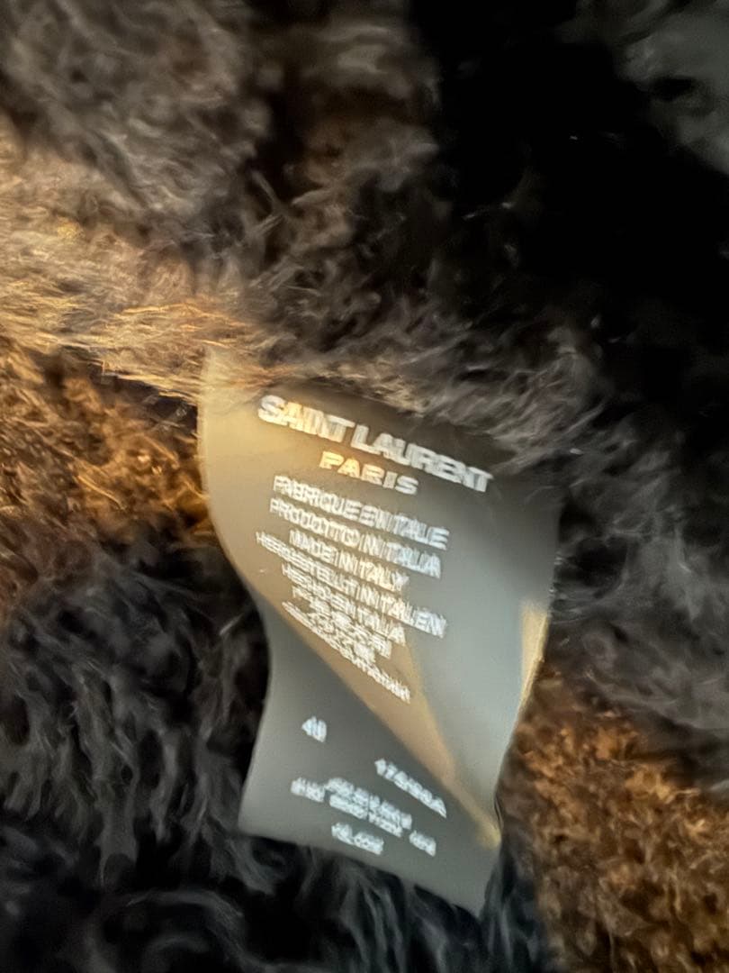 (YOSHIMI専用) サンローラン ブラックロングコート 内側：アルパカ