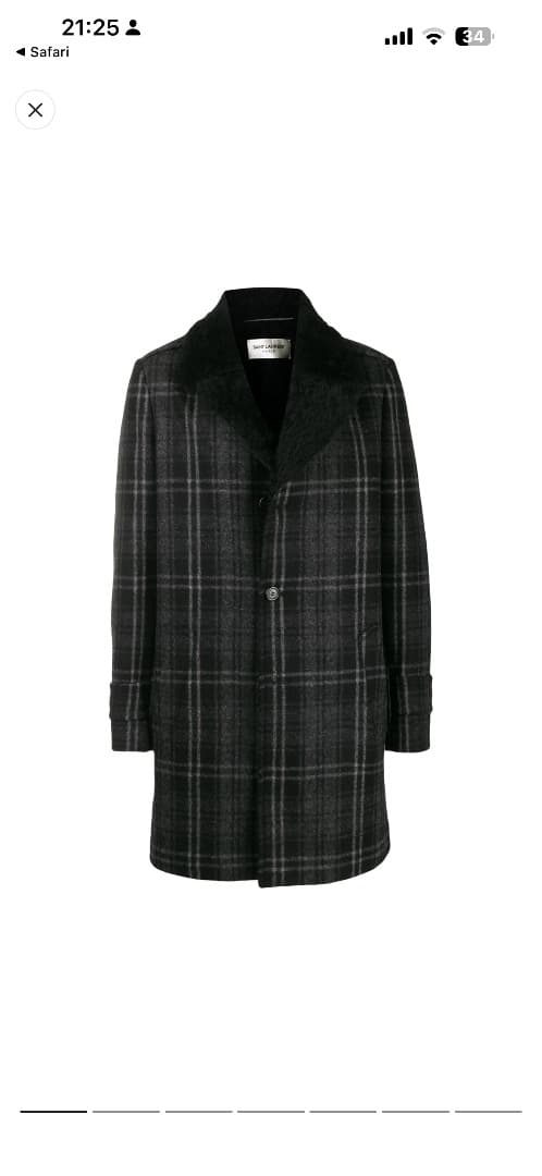 (YOSHIMI専用) サンローラン ブラックロングコート 内側：アルパカ