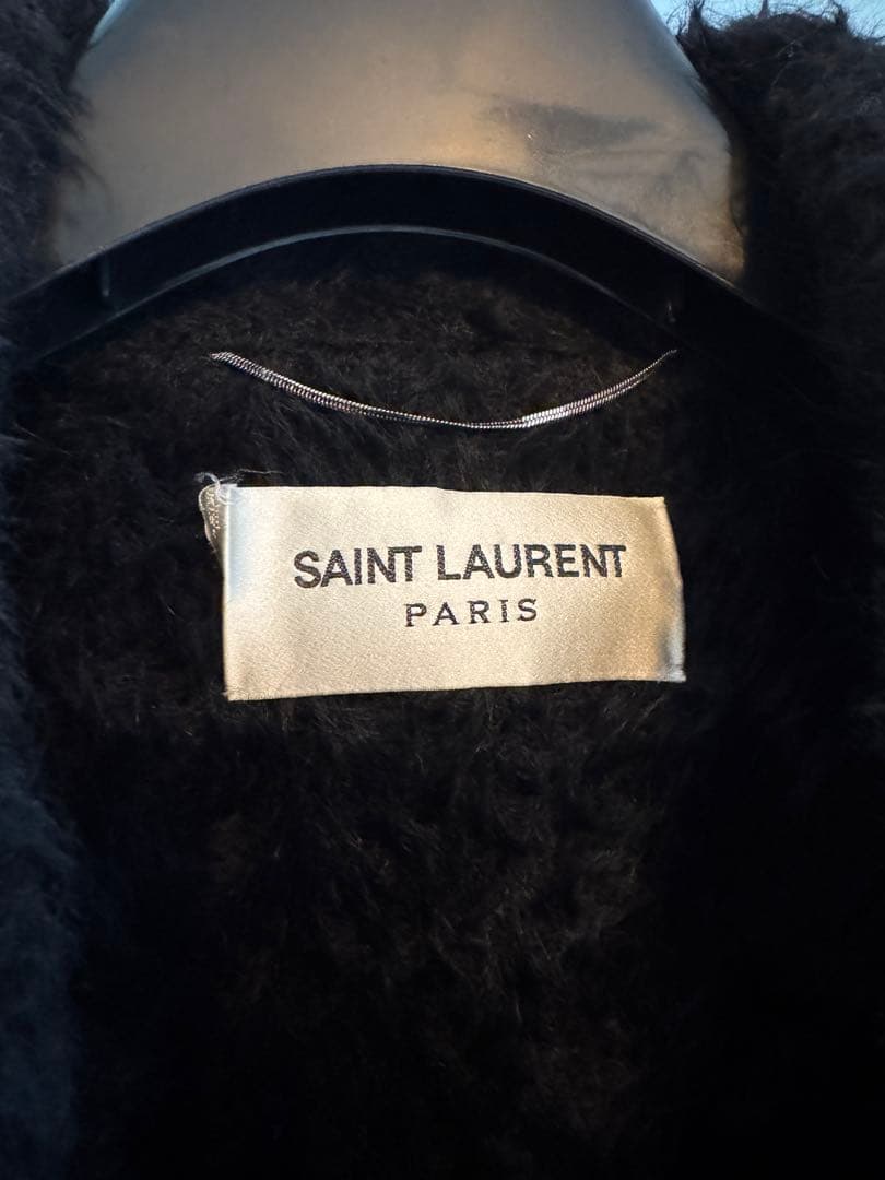 (YOSHIMI専用) サンローラン ブラックロングコート 内側：アルパカ