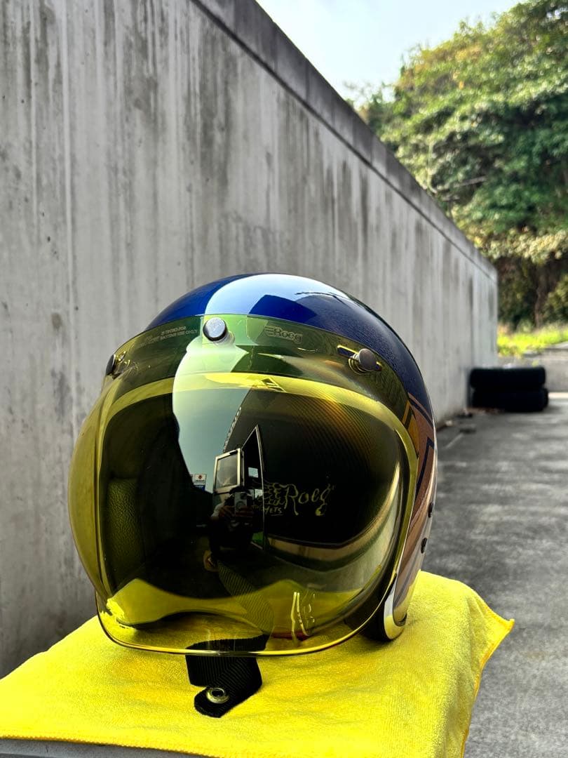 noob　ジェットヘルメット メタリック・ブルー　(装飾品)