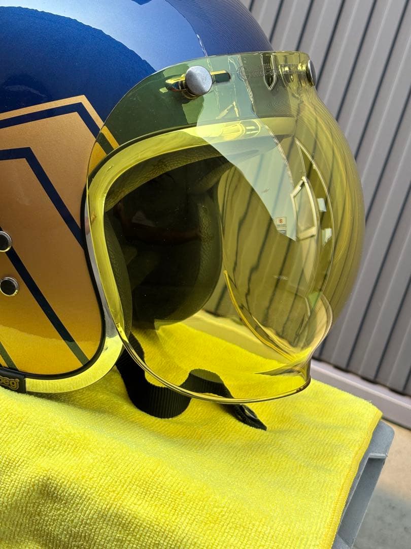 noob　ジェットヘルメット メタリック・ブルー　(装飾品)