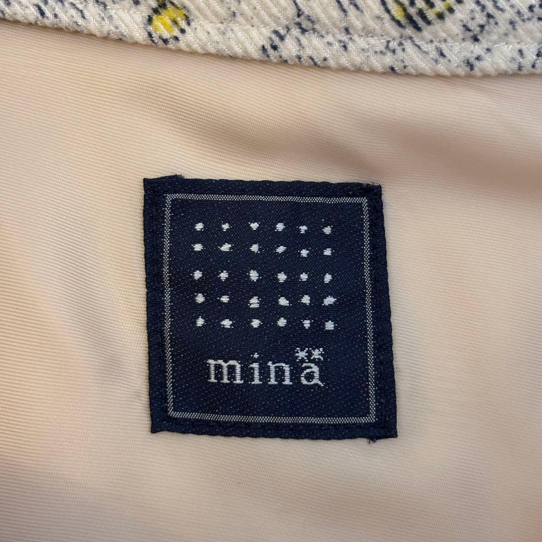 ミナペルホネン mina フレアスカート 花柄 ベージュ