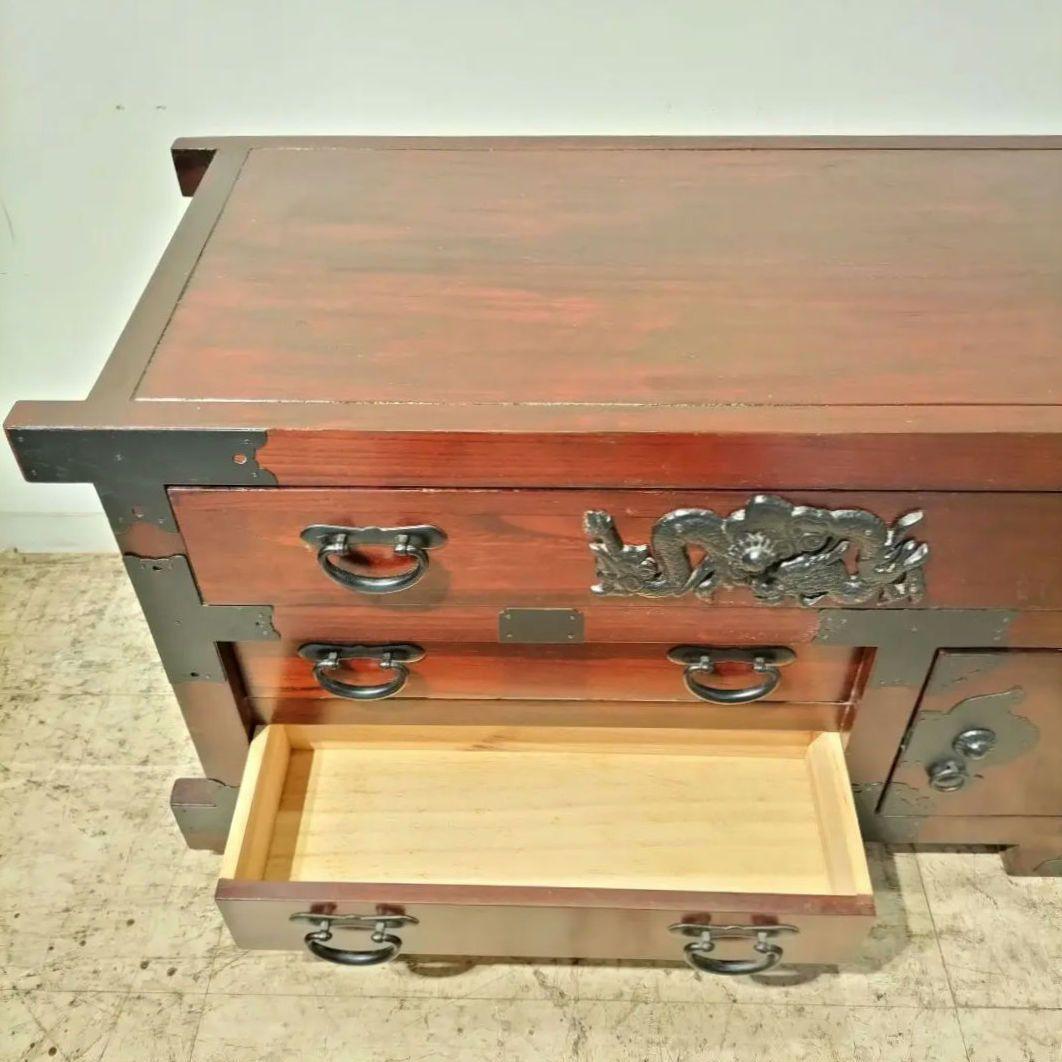 M♦ヒクラジ　伝統的　木製箪笥　時代箪笥　民芸調家具