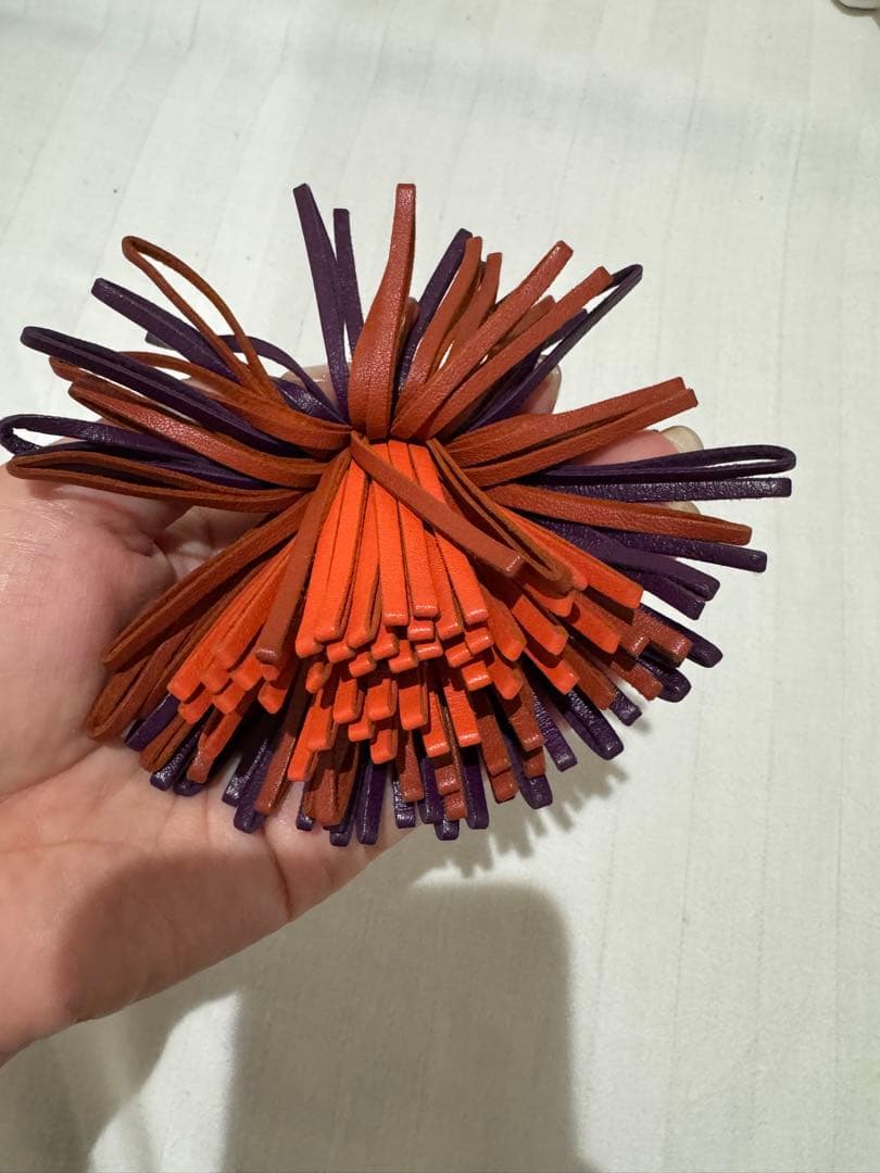 エルメス　カルメン　キーホルダー　パープル　オレンジ