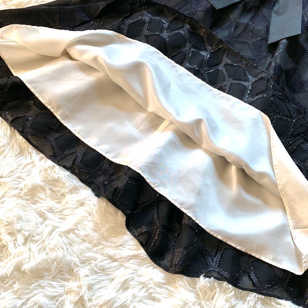 新品✨ 高級感 グレースクラス メタリックキカジャガードドレス ワンピース