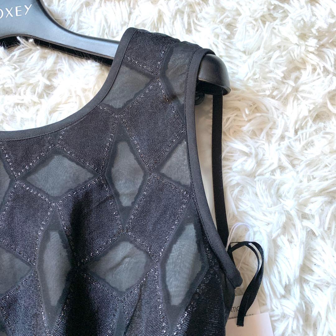 新品✨ 高級感 グレースクラス メタリックキカジャガードドレス ワンピース