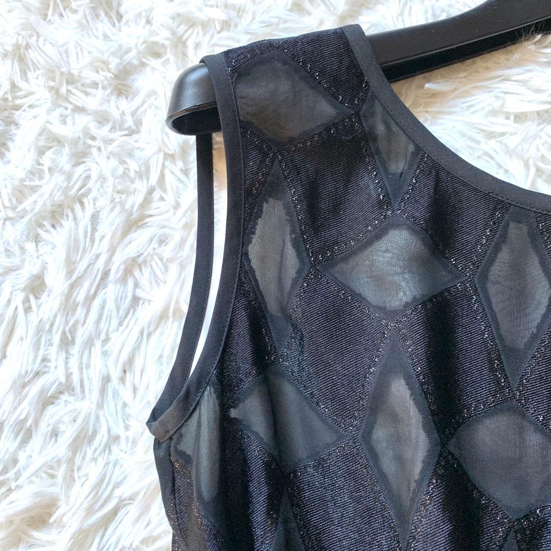 新品✨ 高級感 グレースクラス メタリックキカジャガードドレス ワンピース