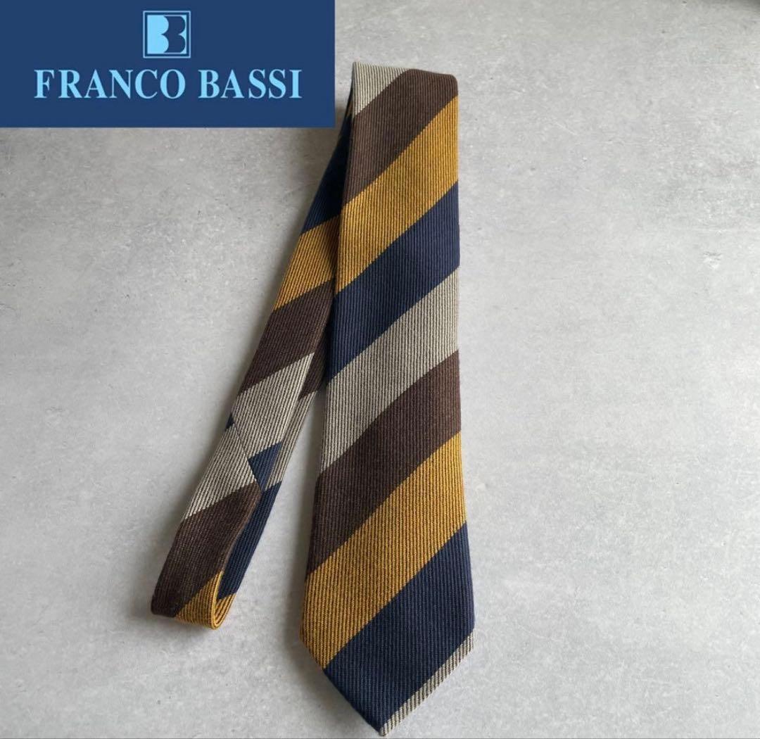 未使用　25年秋冬新作　フランコバッシ　レジメンタルストライプ　イタリア製