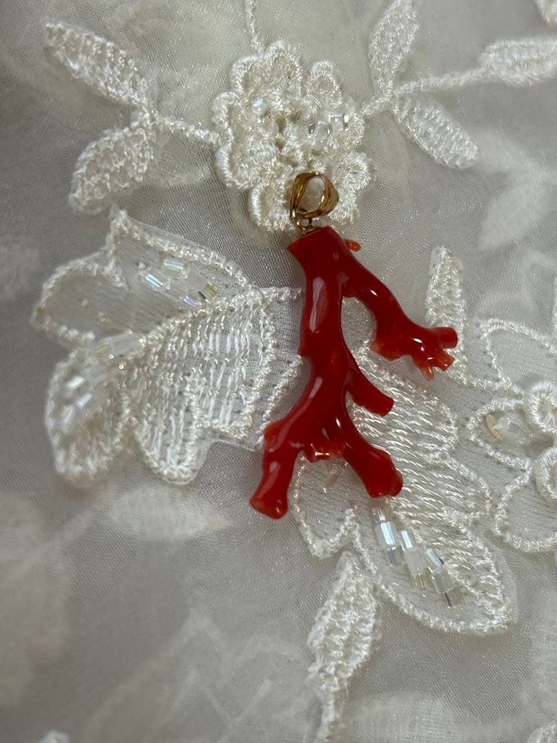 K18血赤珊瑚ネックレストップ