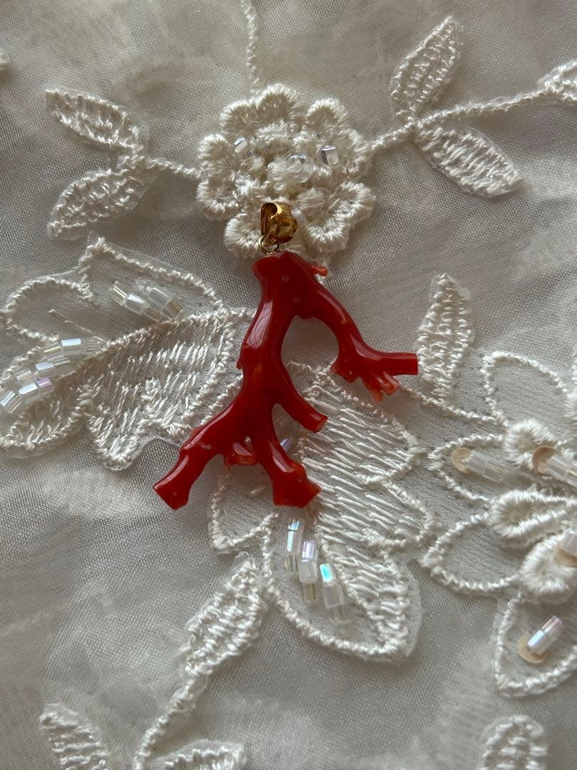 K18血赤珊瑚ネックレストップ