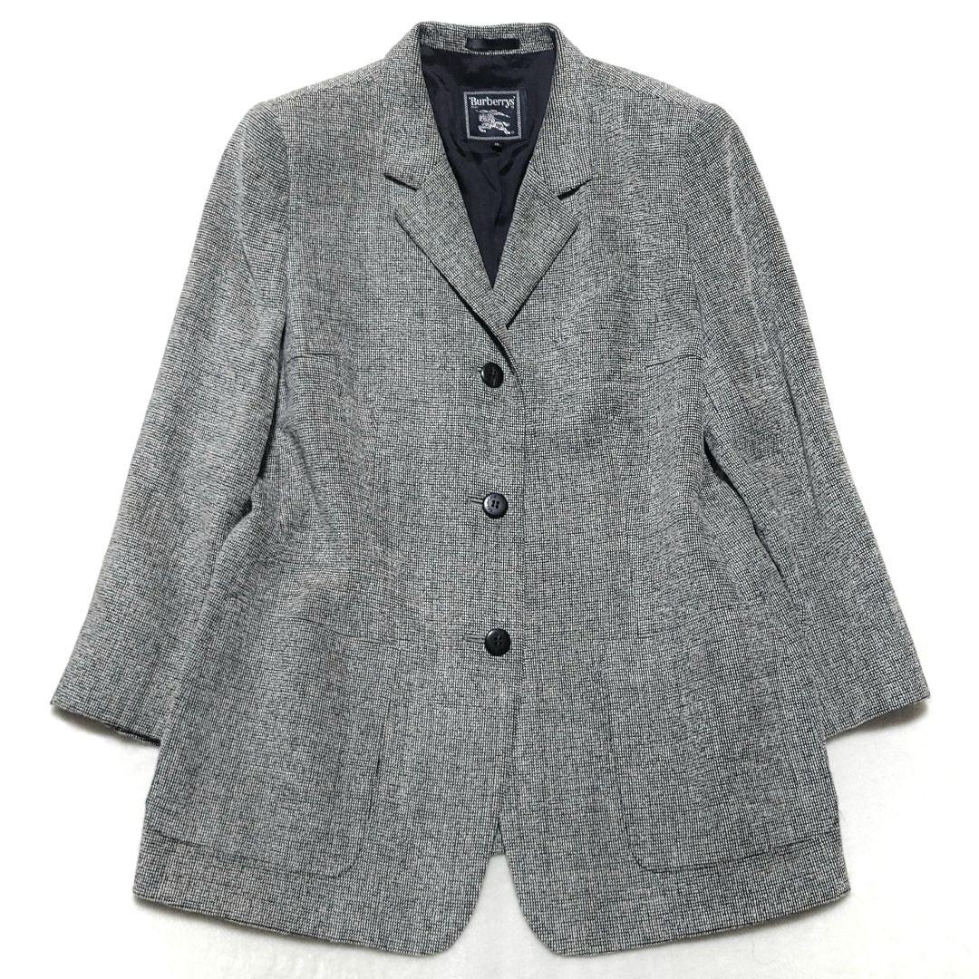 【未使用級】バーバリー　テーラードジャケット シングル ツイード 大きいサイズ