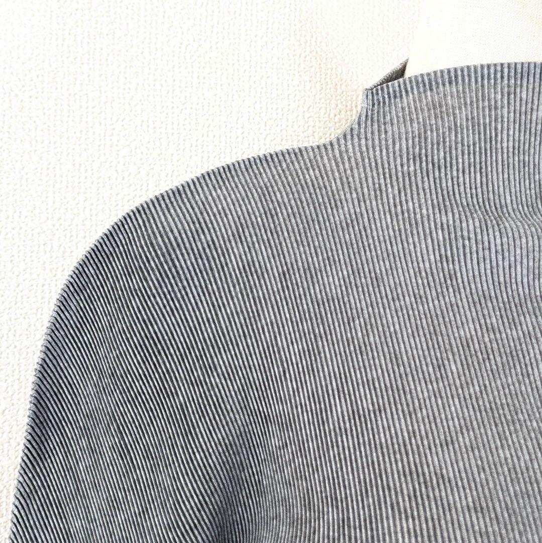 プリーツプリーズ　イッセイミヤケ　モックネック　カットソー　ミスト　3