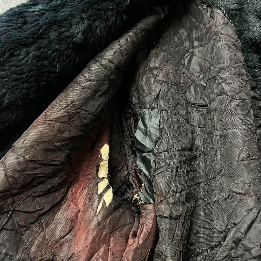 ☆US古着☆【Aライン レトロ ファーコート】レオパード柄 レディースL程