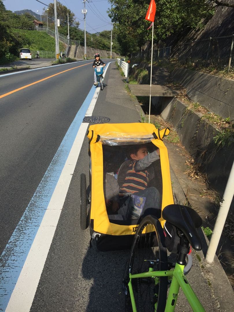 子供用自転車トレーラー イエロー/ブラック