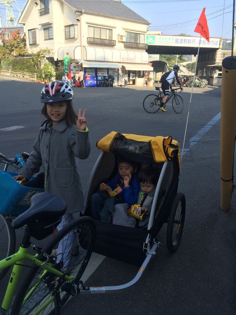 子供用自転車トレーラー イエロー/ブラック