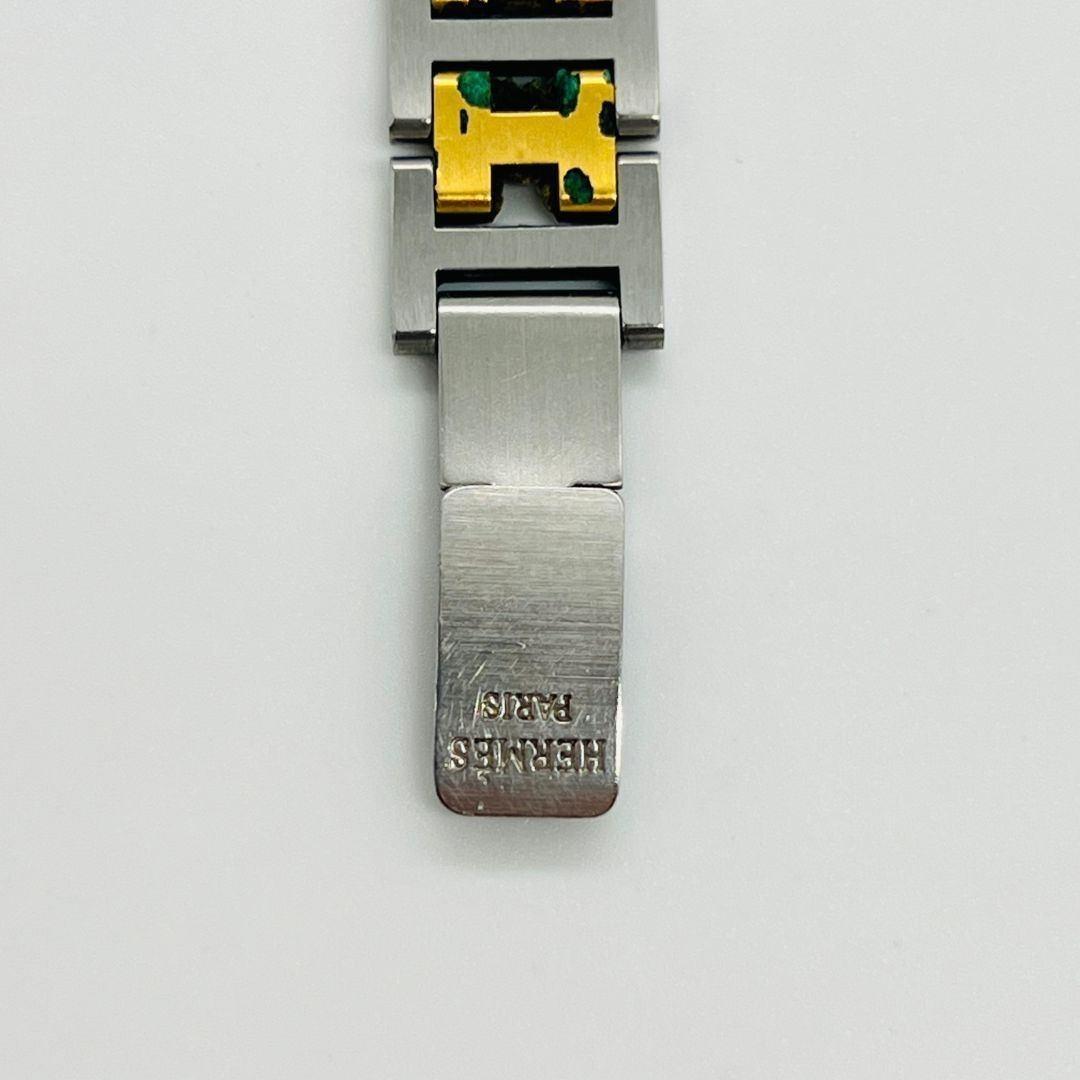 エルメス 新品電池　クリッパー　ホワイト文字盤　クォーツ 腕時計 ゴールド