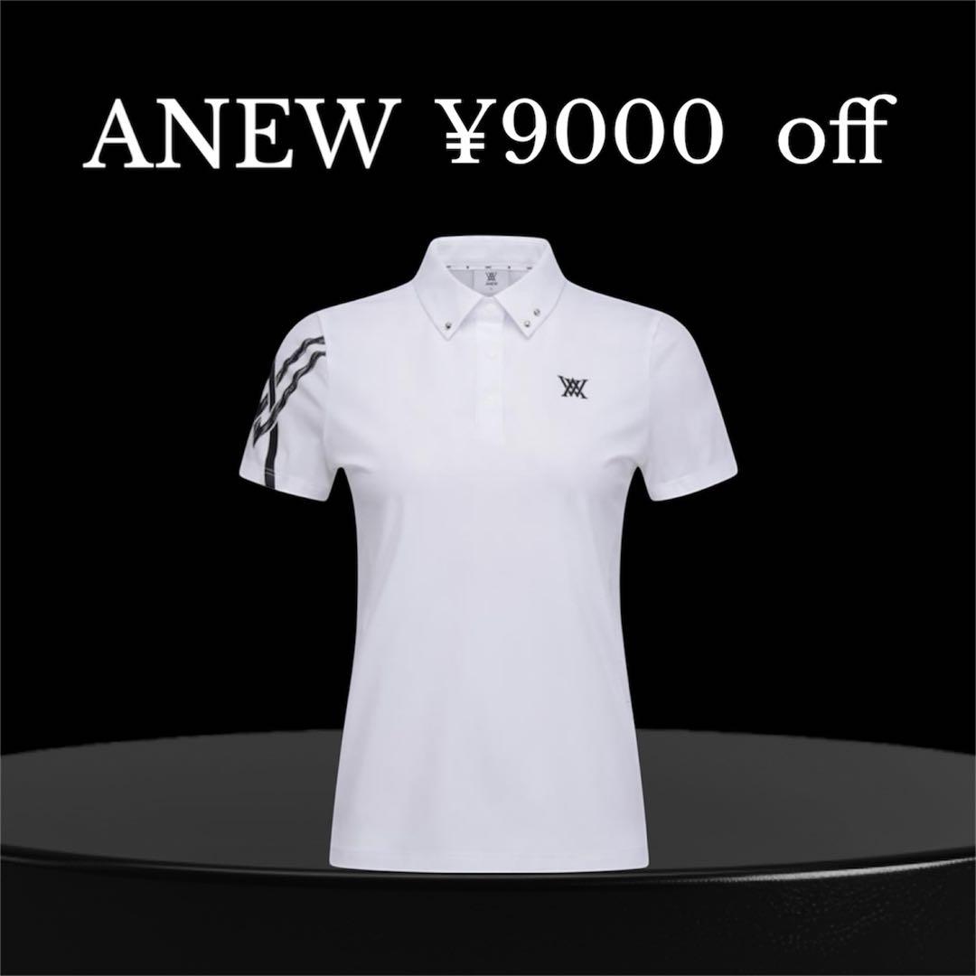 新品⭐️タグ付き⭐️Mサイズ　ANEW レディースポロシャツ　ホワイト