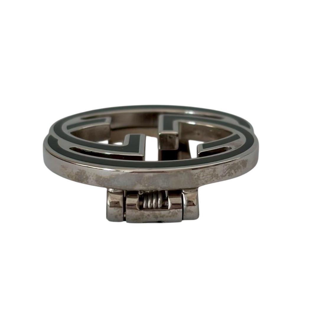 GUCCI グッチ マネークリップ 銀 インターロッキング G ラウンド メンズ