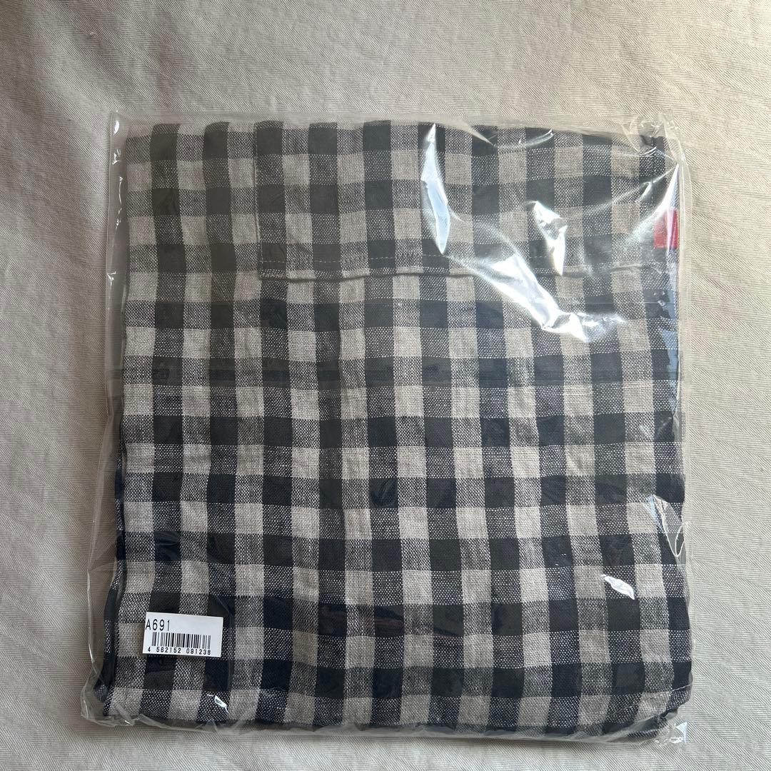 2枚セット Leticia チェック柄ロングエプロン &グレーエプロン