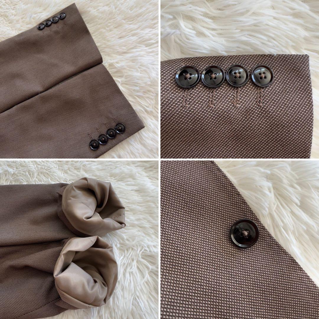 人気✨ZARA スリーピース　3P スーツ　バーズアイ柄　ラペルピン　チェーン