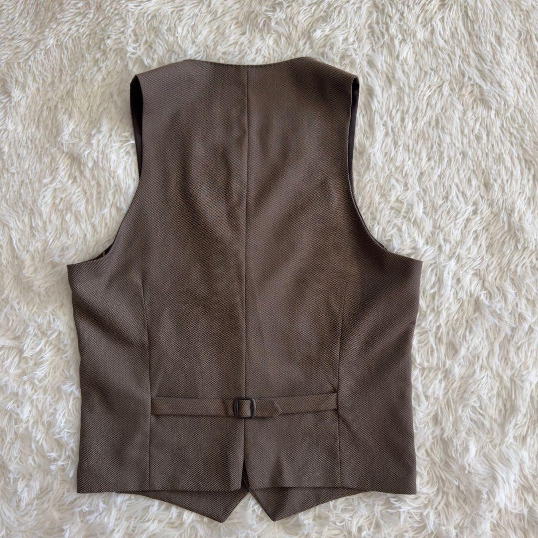 人気✨ZARA スリーピース　3P スーツ　バーズアイ柄　ラペルピン　チェーン