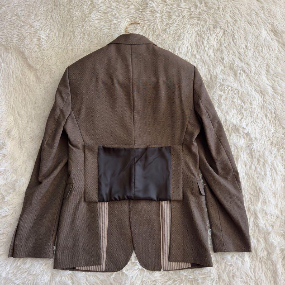 人気✨ZARA スリーピース　3P スーツ　バーズアイ柄　ラペルピン　チェーン