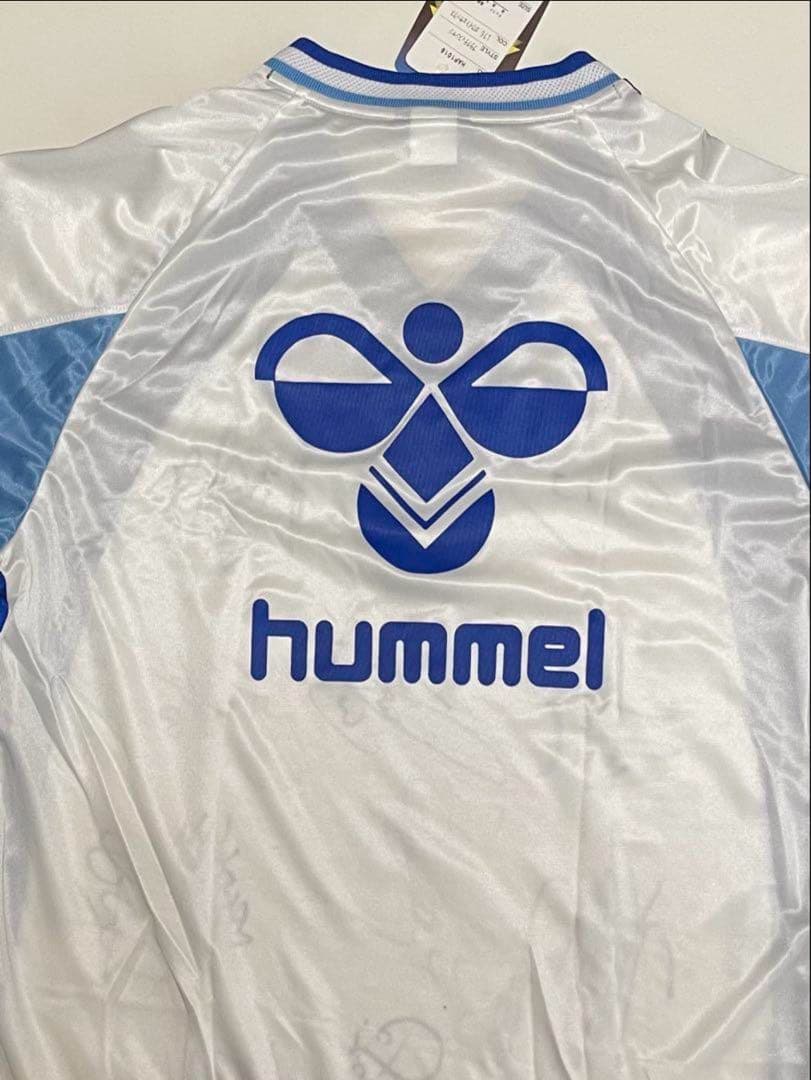 横浜FC 2000年代前半サイン入りプラクティスシャツML新品未使用ヒュンメル