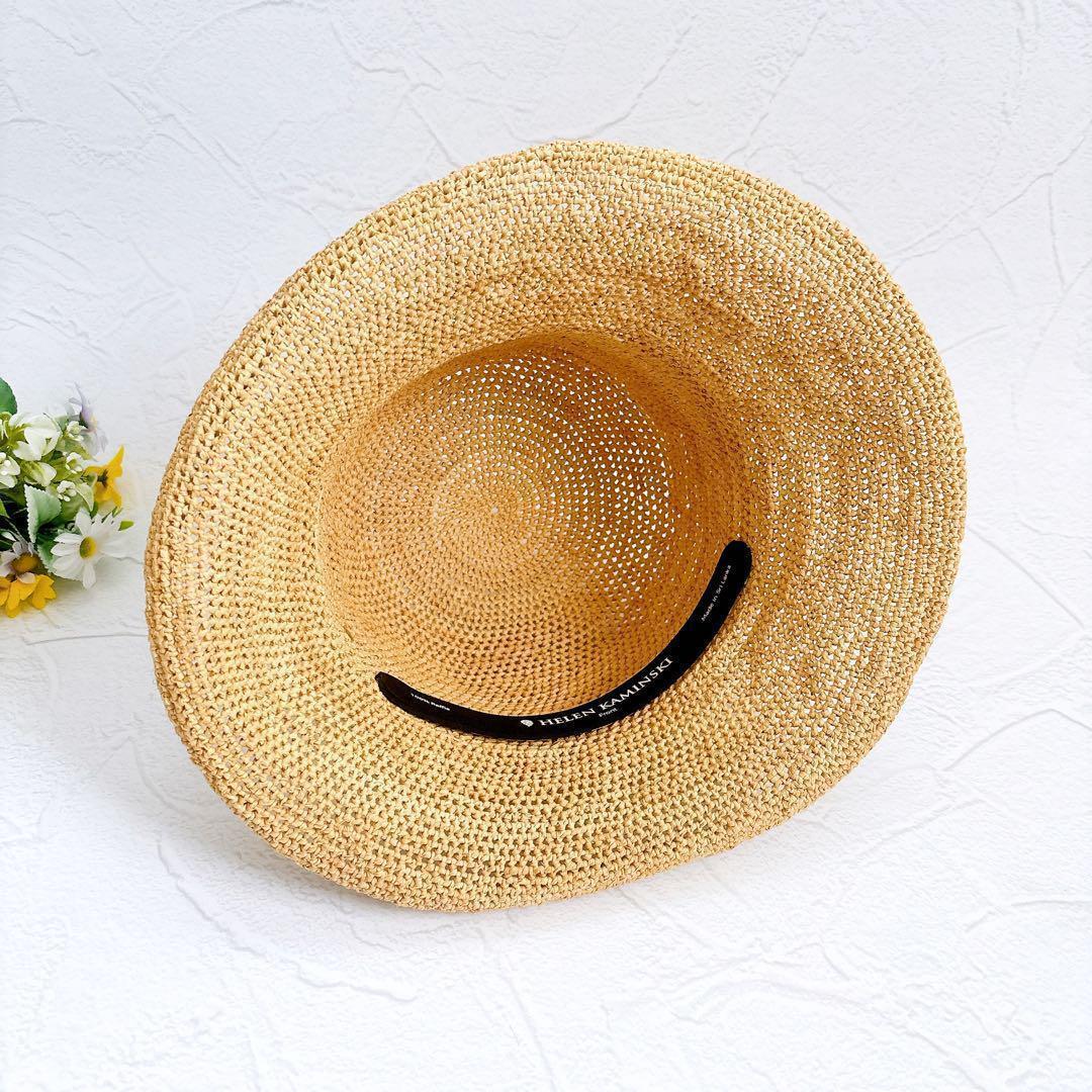 《美品》HELEN KAMINSKI プロバンス10 ナチュラル ラフィア 帽子