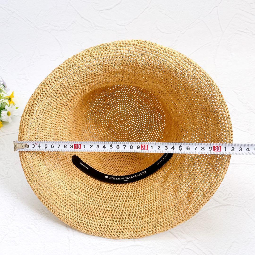 《美品》HELEN KAMINSKI プロバンス10 ナチュラル ラフィア 帽子