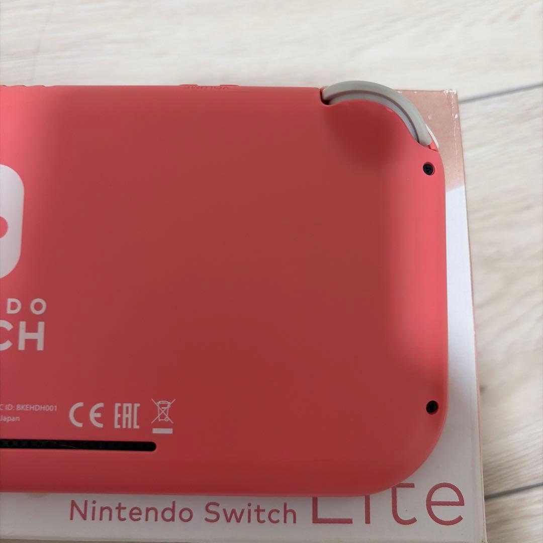 Switch lite コーラル 本体＋箱＋ACアダプター＋セーフティーガイド