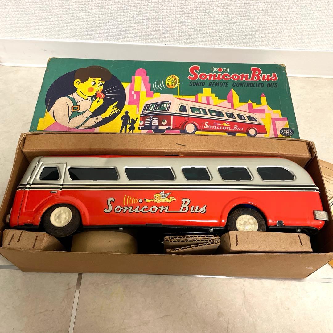 昭*様 超激レア マスダヤ ブリキ ソニコンバス 赤 ブリキ製　昭和レトロ　増田