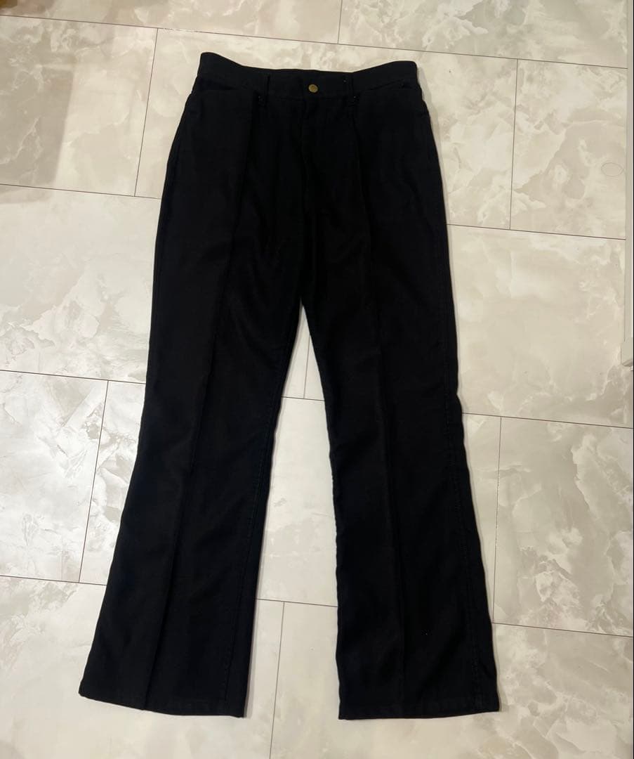 【Iライン】Needles フレア スラックス ブーツカット ブラック