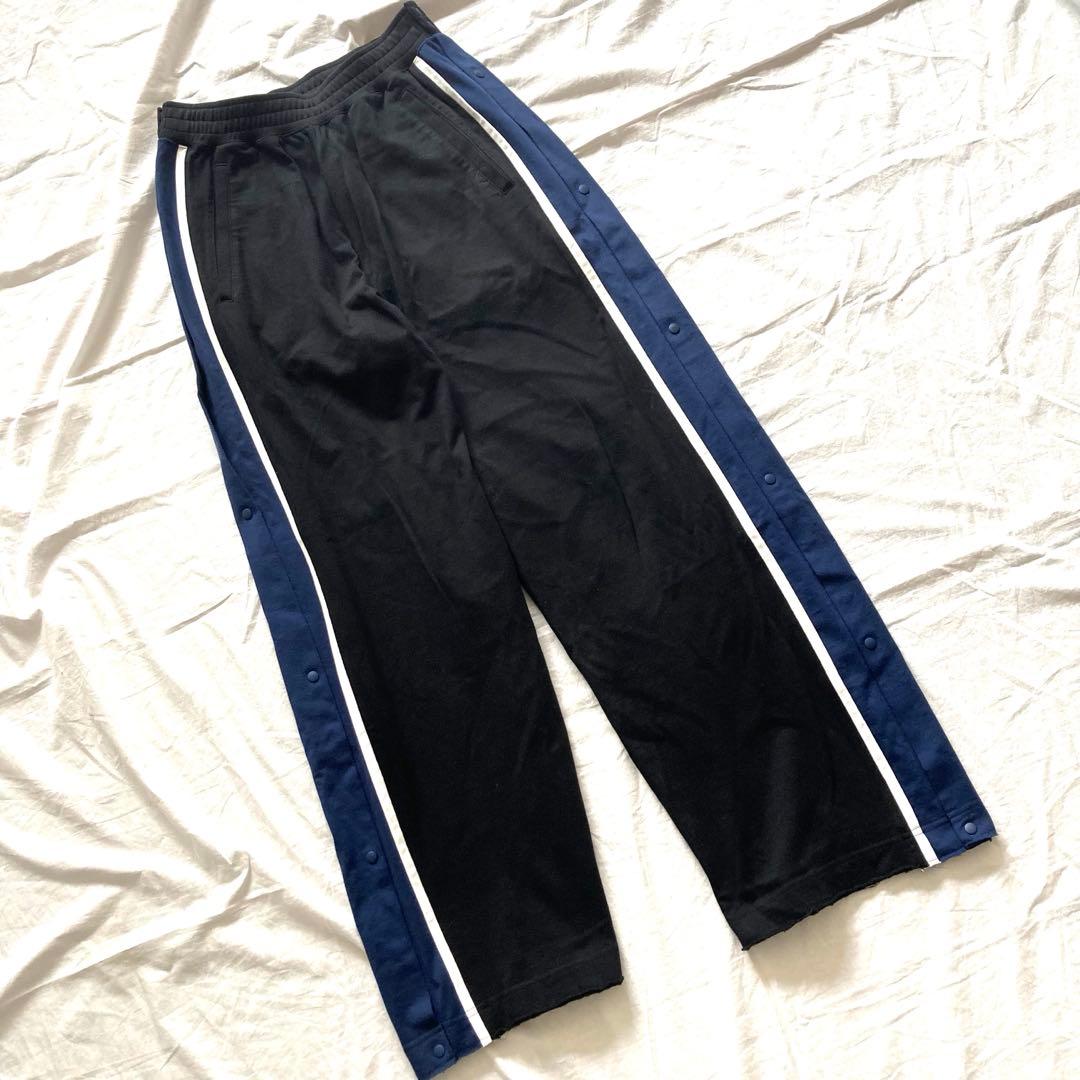 希少　FACETASM　ワイドジャージ　サイドスナップボタン　バギー　黒　4