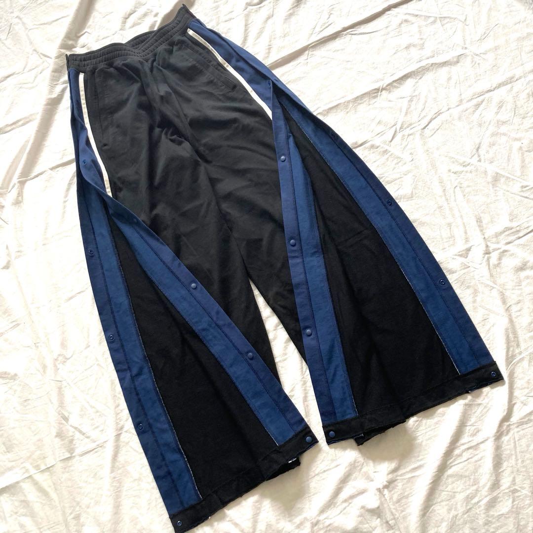 希少　FACETASM　ワイドジャージ　サイドスナップボタン　バギー　黒　4