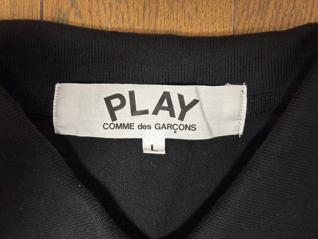 国内正規 美品 PLAY プレイ コムデギャルソン ポロシャツ ブラック L