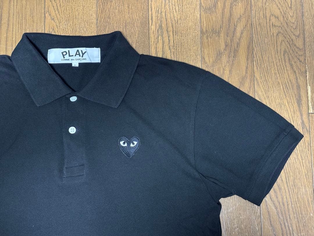 国内正規 美品 PLAY プレイ コムデギャルソン ポロシャツ ブラック L