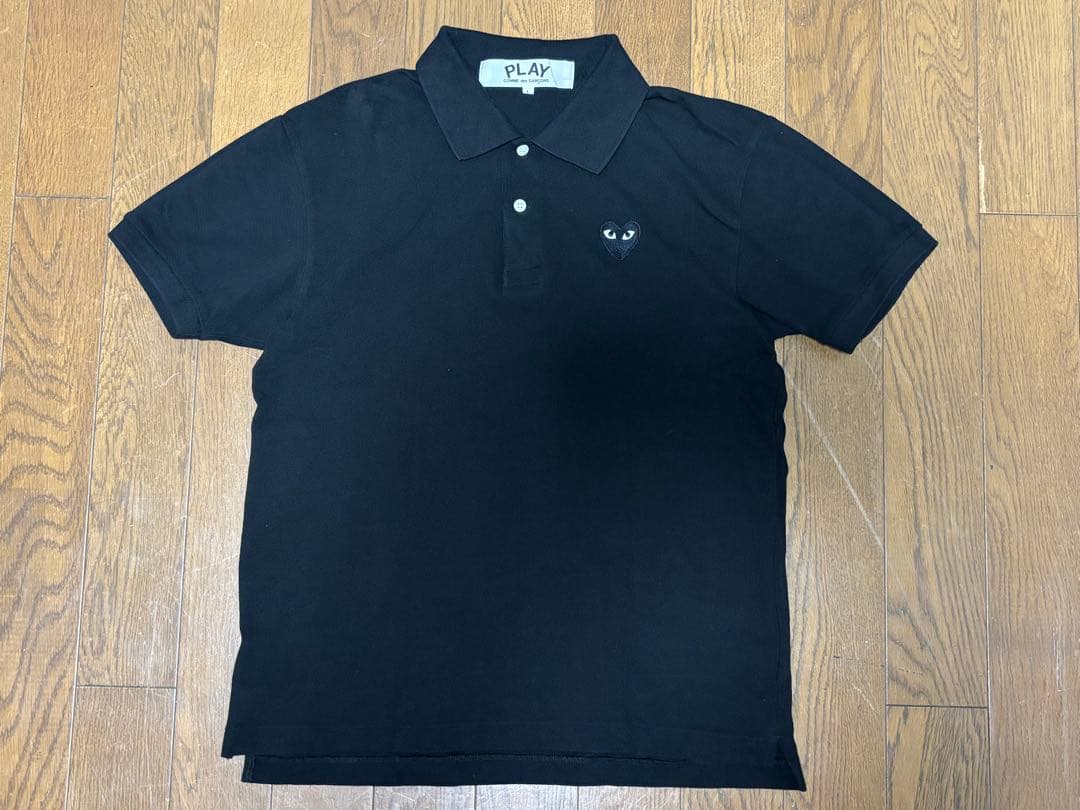 国内正規 美品 PLAY プレイ コムデギャルソン ポロシャツ ブラック L