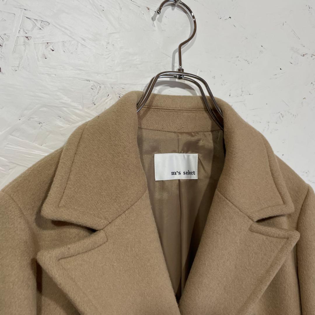 新品未使用タグ付き　日本製　カシミヤ混【m's select】ウールコート　38