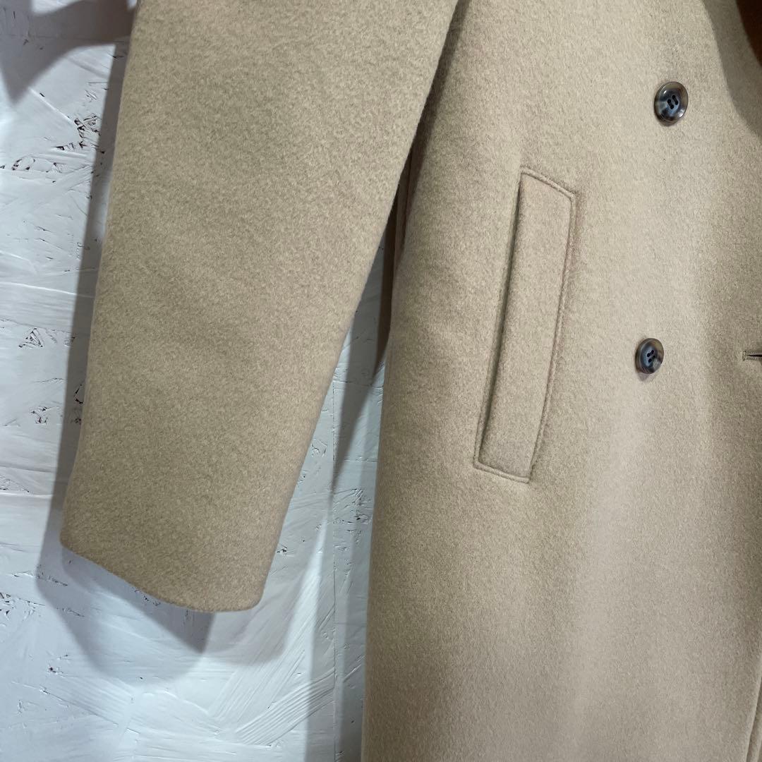 新品未使用タグ付き　日本製　カシミヤ混【m's select】ウールコート　38