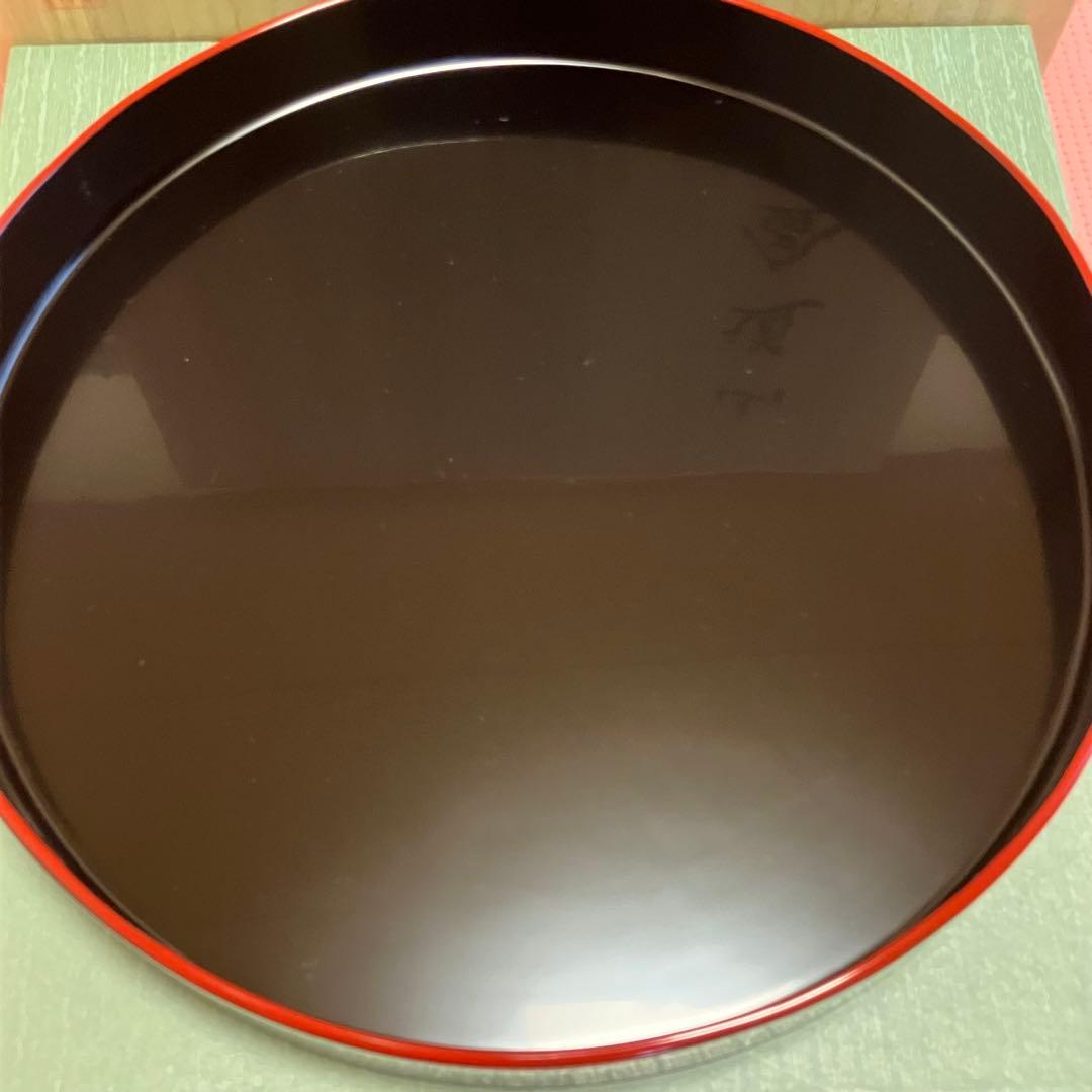 助田宗明 山中漆器 本漆手塗 山道盆 茶道 茶道具 裏千家