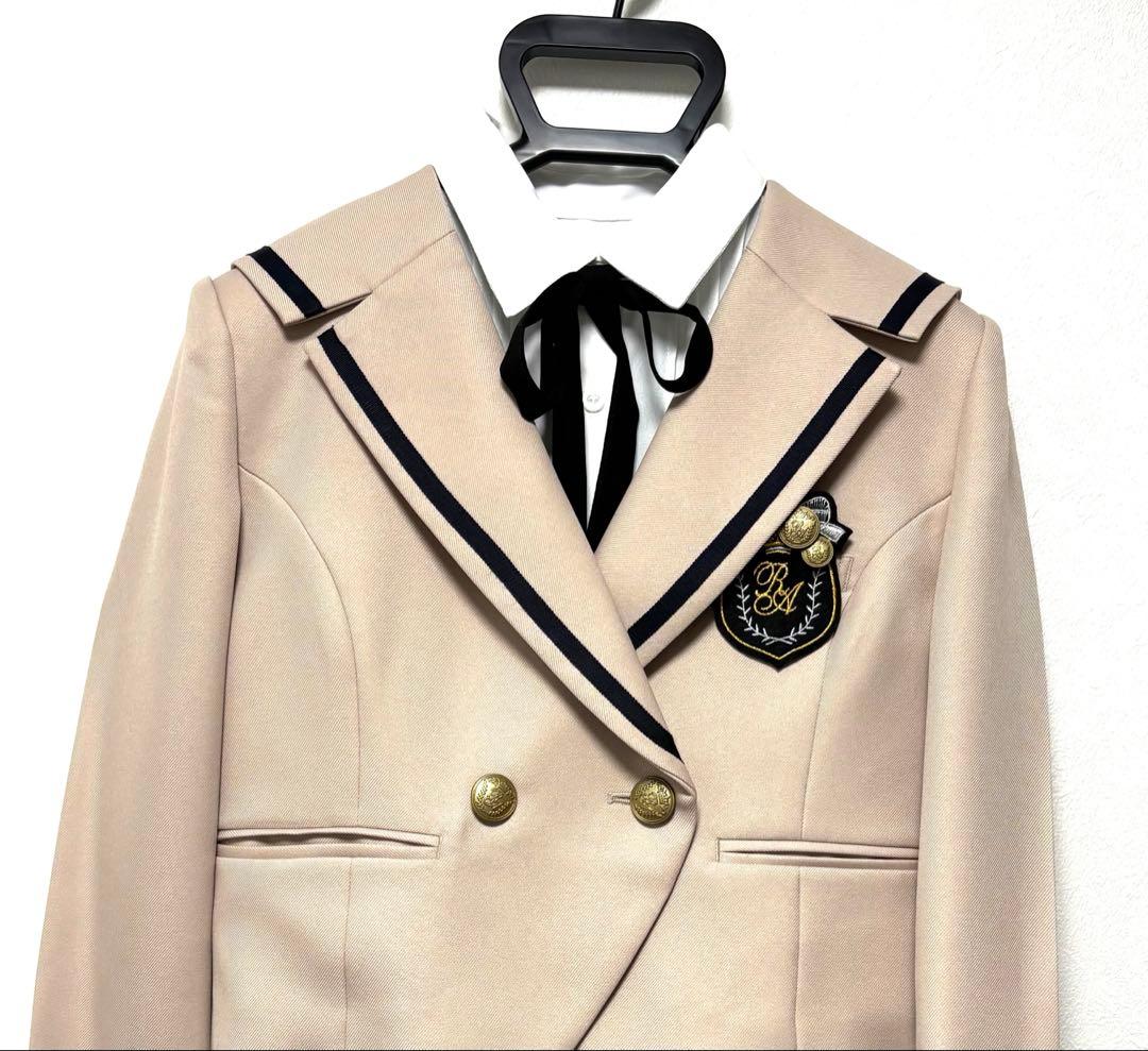 【美品】レピピ 卒服 3点セット L ベージュ ジャケットスカート シャツ