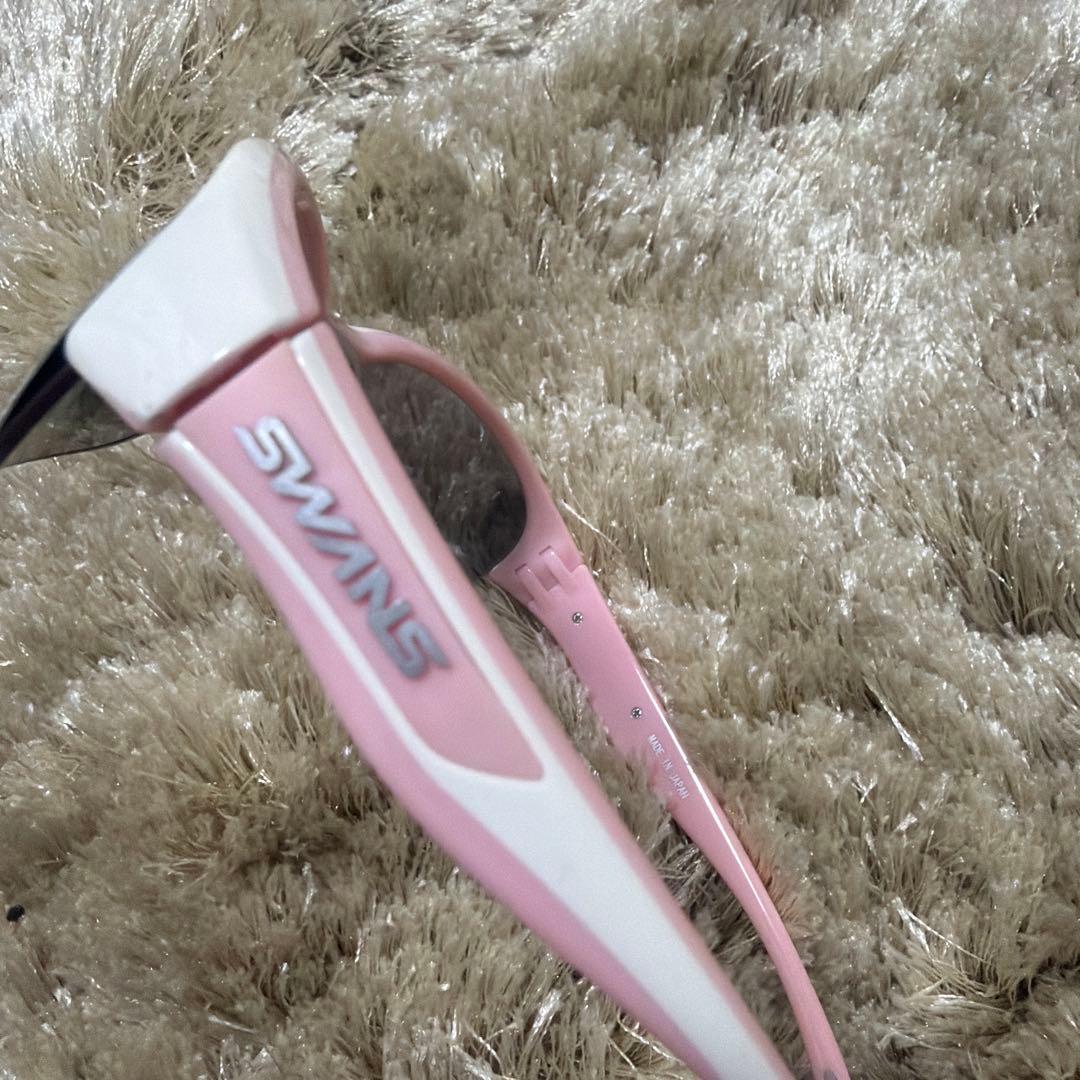 SWANS スポーツサングラス ホワイト/ピンク