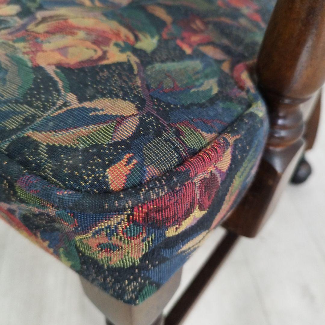 ③【カリモク】コロニアル アームチェアー キャスター付