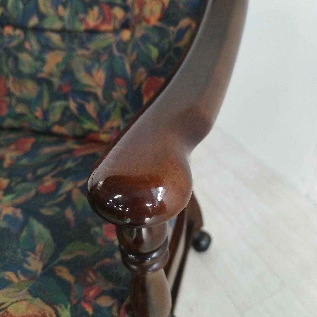 ③【カリモク】コロニアル アームチェアー キャスター付