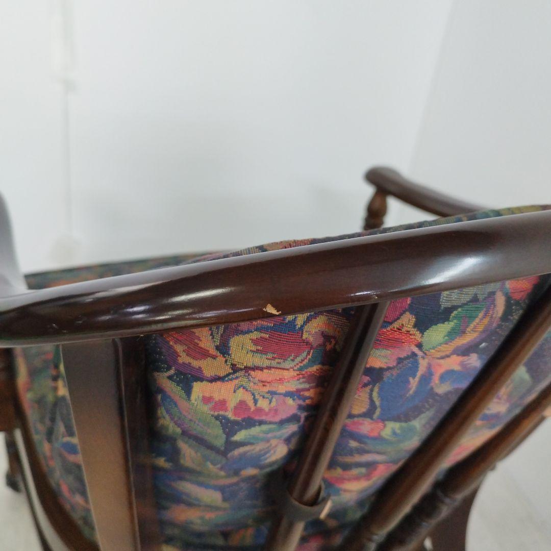 ③【カリモク】コロニアル アームチェアー キャスター付