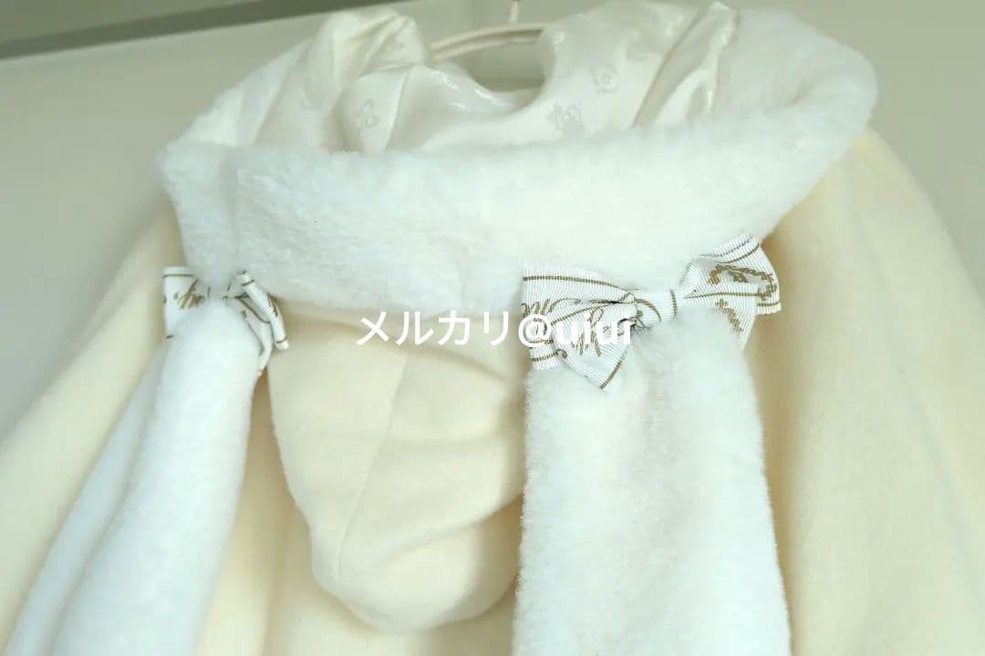 ベイビーザスターズシャインブライト　うさみみファーケープ　生成