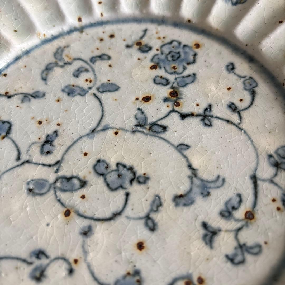 コウホ窯 市野吉記さん 丹波焼 安南手 丸皿 食器 20.5cm