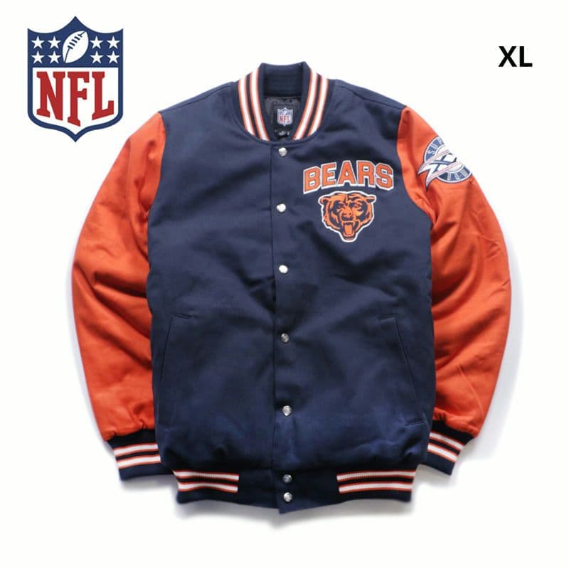 激レア NFL シカゴ ベアーズ チャンピオン 刺繍 スタジャン ジャケットXL